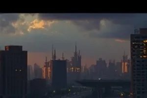 归途有风封面，公路尽头与落日余晖
